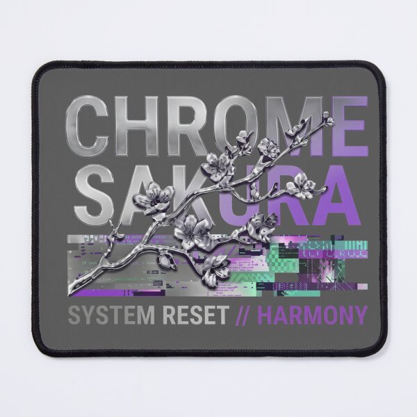 Item preview, Chrome Sakura Cyberpunk Y2K Aesthetic Graphic designed and sold by Articulated Vibes.