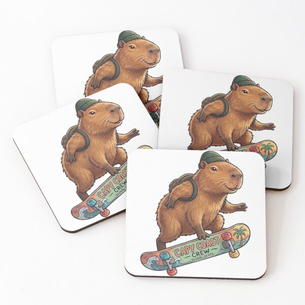 Item preview, Capybara on a Skateboard | Cute and Funny Animal Adventure designed and sold by Carrinho21.