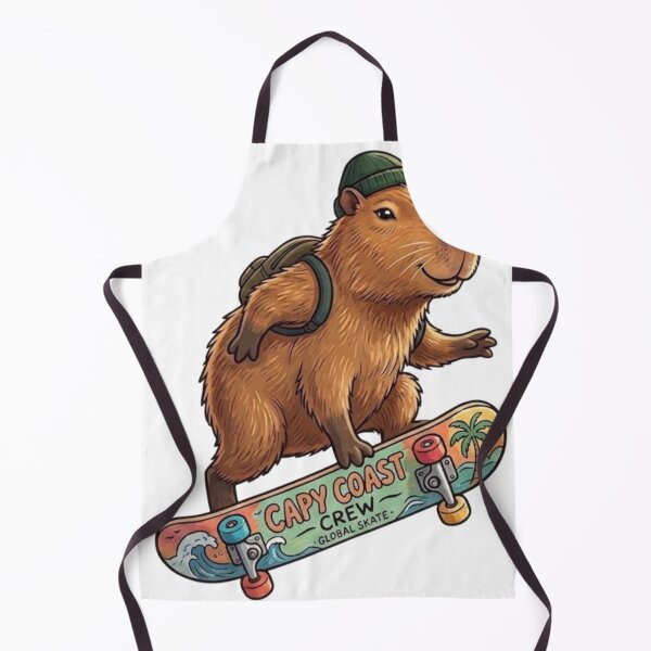 Item preview, Capybara on a Skateboard | Cute and Funny Animal Adventure designed and sold by Carrinho21.