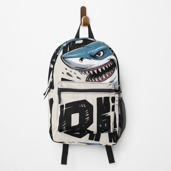 Item preview, Bite Back Shark Illustration Vintage Streetwear - Angry Cartoon Shark Surf & Skate Design designed and sold by ShadesOfDream.