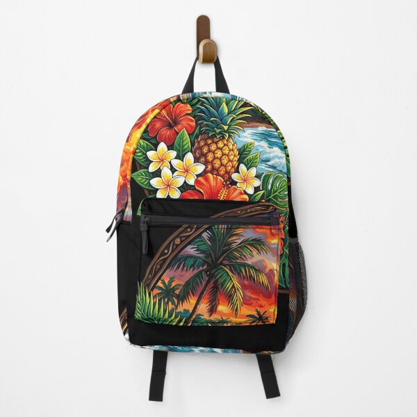 Item preview, Hibiscus Flowers with Hawaii Beach Landscape Summer Vacation designed and sold by Littermin.