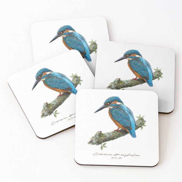 Item preview, Common Kingfisher on Mossy Branch designed and sold by Takeda-art.