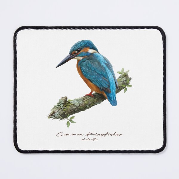 Item preview, Common Kingfisher on Mossy Branch designed and sold by Takeda-art.