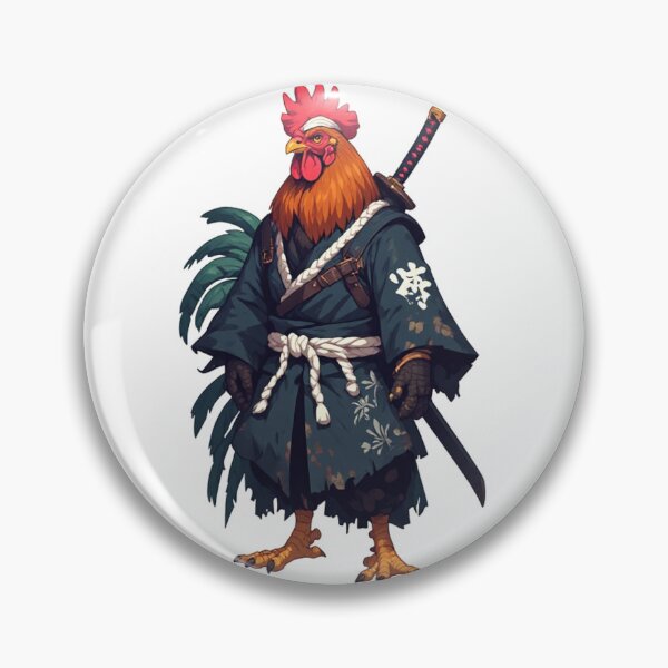 Item preview, Samurai Rooster – Feathered Warrior of Honor designed and sold by halibutgoatramb.