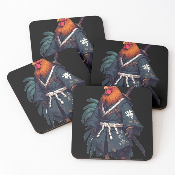 Item preview, Samurai Rooster – Feathered Warrior of Honor designed and sold by halibutgoatramb.
