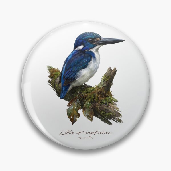 Item preview, Little Kingfisher on Mossy Log designed and sold by Takeda-art.