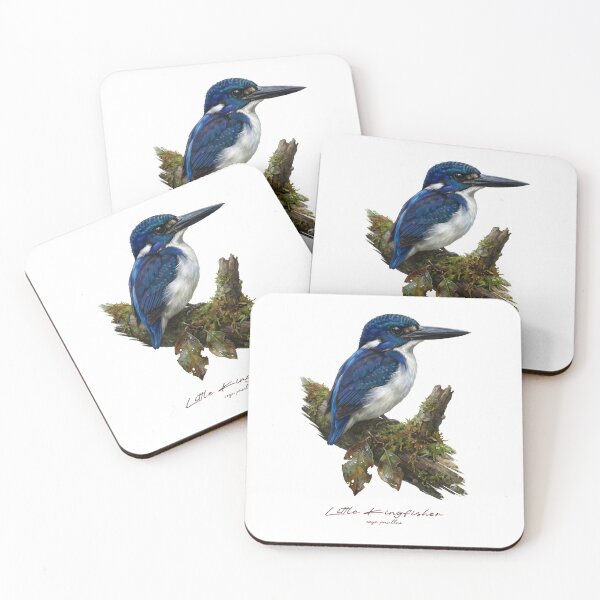 Item preview, Little Kingfisher on Mossy Log designed and sold by Takeda-art.
