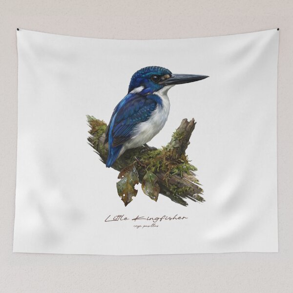 Item preview, Little Kingfisher on Mossy Log designed and sold by Takeda-art.