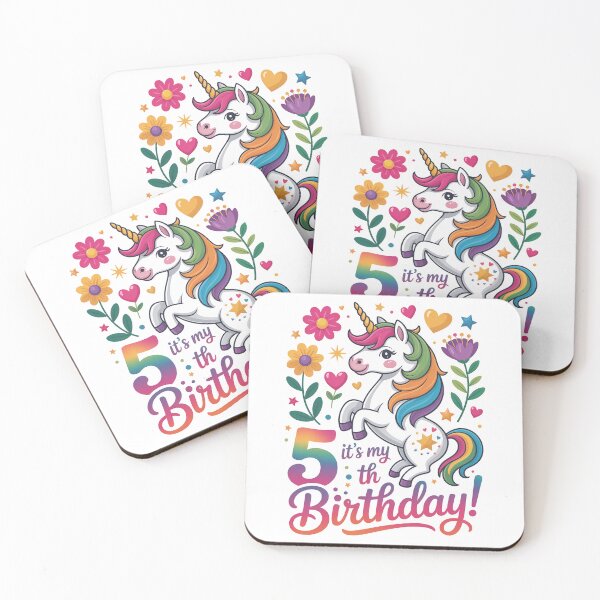 Item preview, 5 Birthday Unicorn designed and sold by jkrphoto.