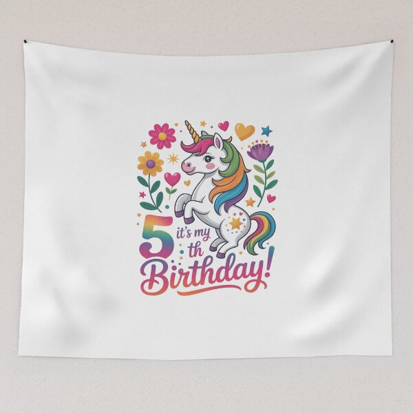 Item preview, 5 Birthday Unicorn designed and sold by jkrphoto.
