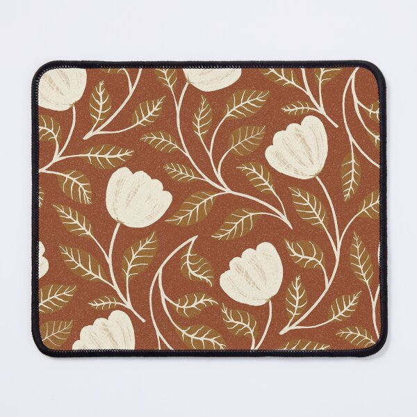 Item preview, Vintage floral pattern on a brown background designed and sold by Sonja Birkelbach.