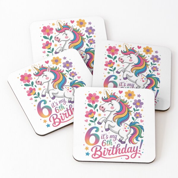 Item preview, 6 Birthday Unicorn designed and sold by jkrphoto.