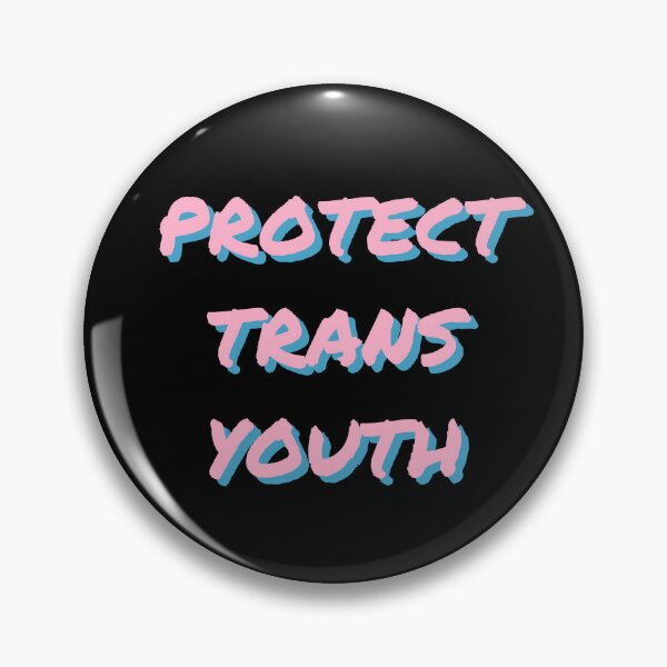 Item preview, Protect trans youth (no/black background) designed and sold by RandomlyRainbow.
