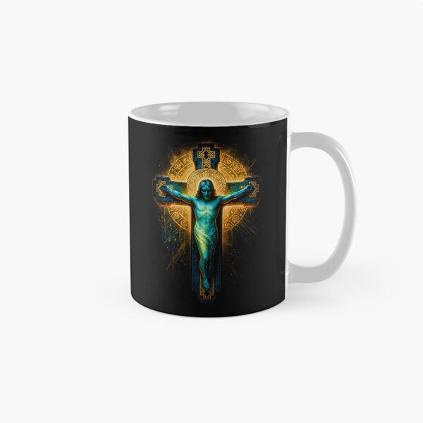 Item preview, Celtic Cross Jesus Glowing Crucifixion Dark Art designed and sold by KnowSamStudio.