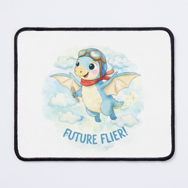 Item preview,  Cute Pilot  Baby Dragon Future Flier Illustration – Kawaii Flying Dragon Cartoon with Goggles, Kids Fantasy Art designed and sold by JessLamunn89.