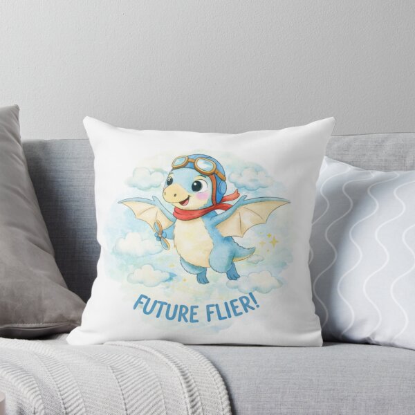 Item preview,  Cute Pilot  Baby Dragon Future Flier Illustration – Kawaii Flying Dragon Cartoon with Goggles, Kids Fantasy Art designed and sold by JessLamunn89.