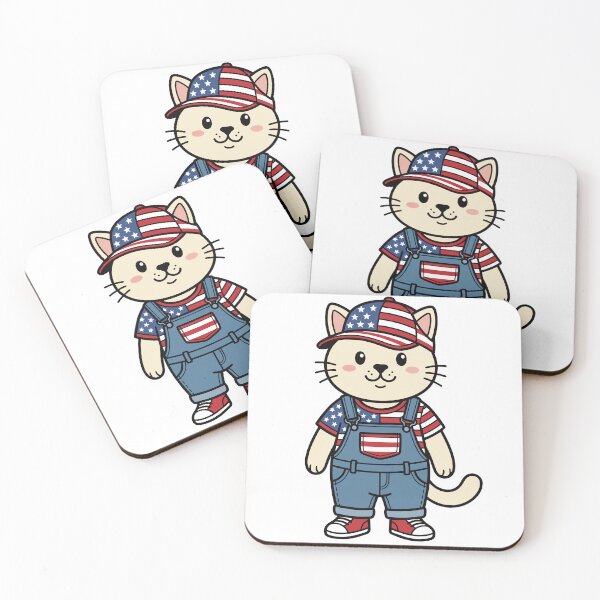 Item preview, United States of America Cartoon Cat designed and sold by monkeytee.