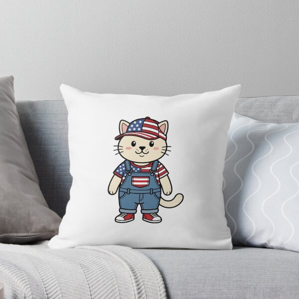 Item preview, United States of America Cartoon Cat designed and sold by monkeytee.
