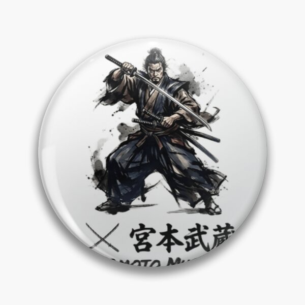 Item preview, Miyamoto Musashi - Legendary Samurai Sword Master Sumi-e Art designed and sold by SAMURAI-KAMON.