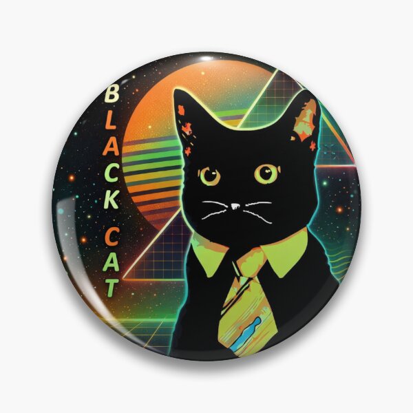 Item preview, Black Tomcat – Guardian Of The Retro Night designed and sold by iamdesigns14.