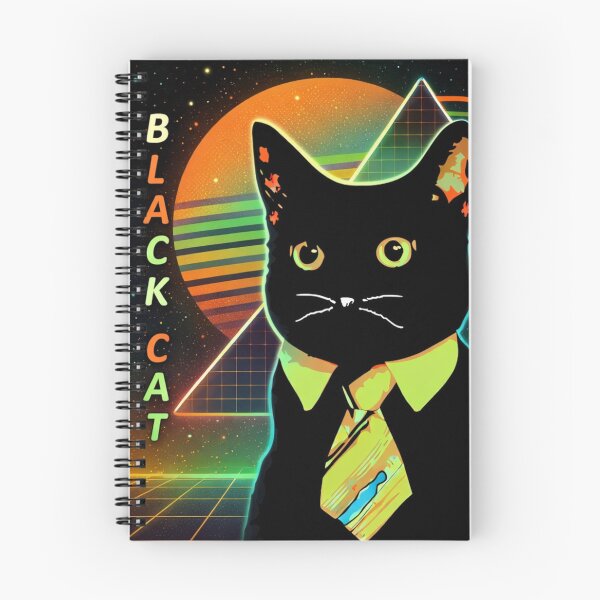 Item preview, Black Tomcat – Guardian Of The Retro Night designed and sold by iamdesigns14.