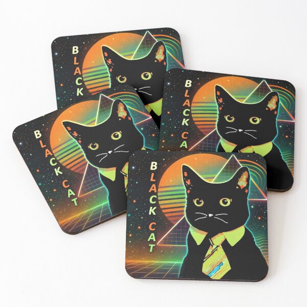 Item preview, Black Tomcat – Guardian Of The Retro Night designed and sold by iamdesigns14.