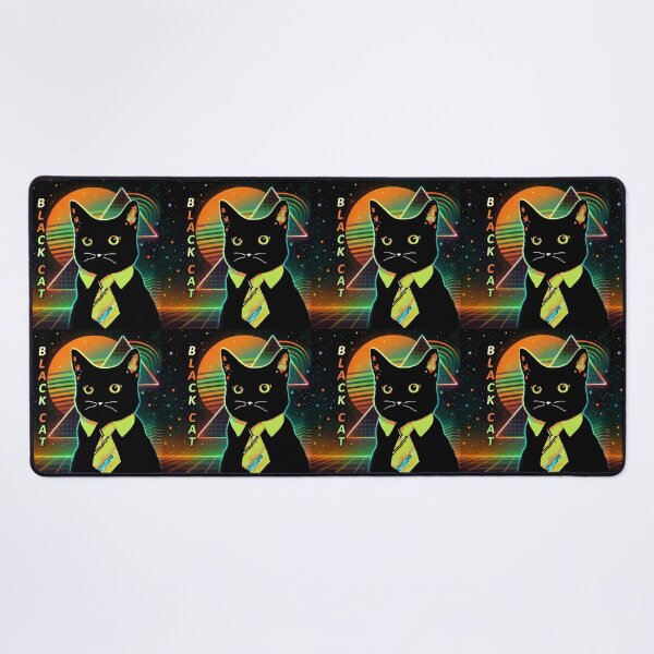 Item preview, Black Tomcat – Guardian Of The Retro Night designed and sold by iamdesigns14.