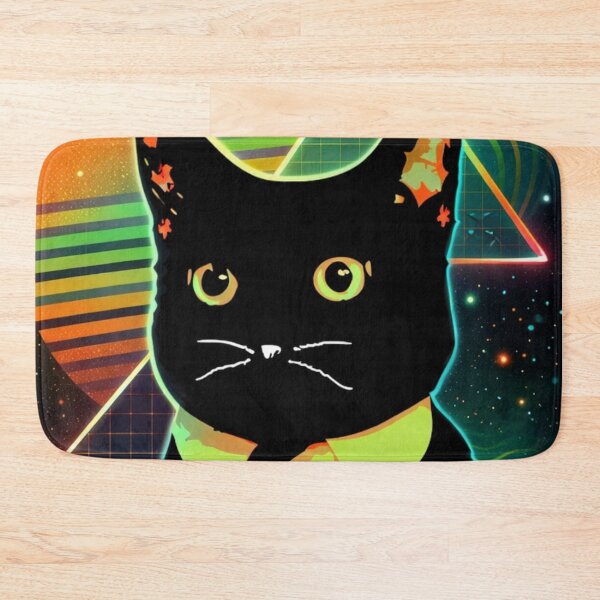 Item preview, Black Tomcat – Guardian Of The Retro Night designed and sold by iamdesigns14.