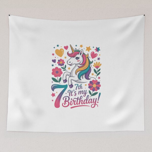 Item preview, 7Birthday Unicorn designed and sold by jkrphoto.