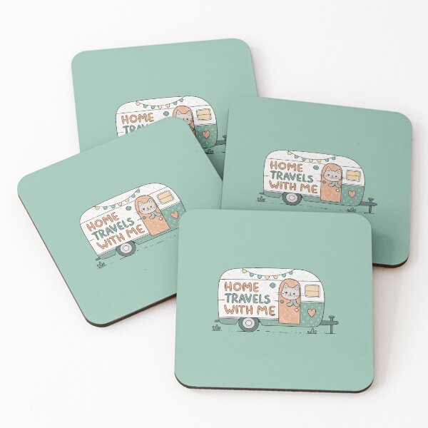 Item preview, Vintage Home Travels With Me Retro Camper Trailer Cute Cat Road Trip Art designed and sold by Ahmed-khafagy.