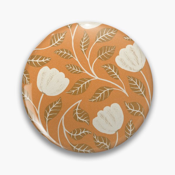 Item preview, Vintage floral pattern on a mustard-colored background designed and sold by Sonja Birkelbach.
