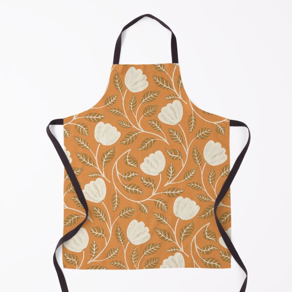 Item preview, Vintage floral pattern on a mustard-colored background designed and sold by Sonja Birkelbach.