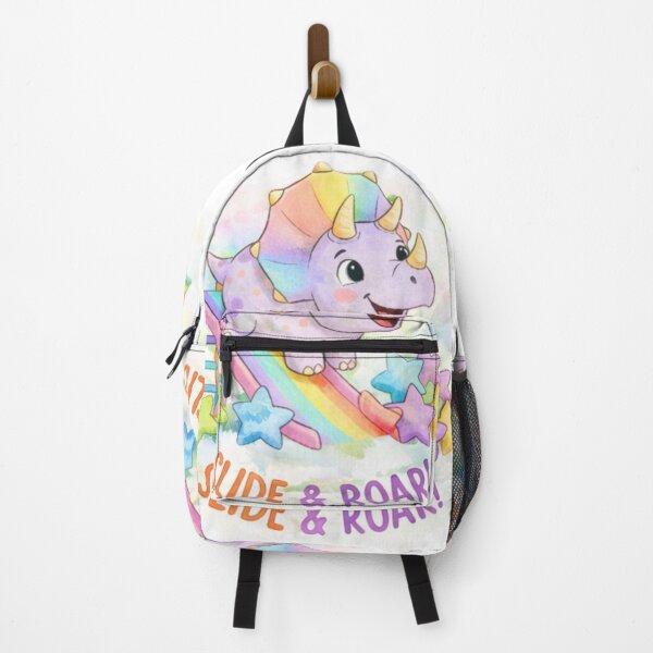 Item preview, Cute Rainbow Triceratops Slide – Kawaii Dinosaur Watercolor Illustration | Slide & Roar Kids Design designed and sold by JessLamunn89.