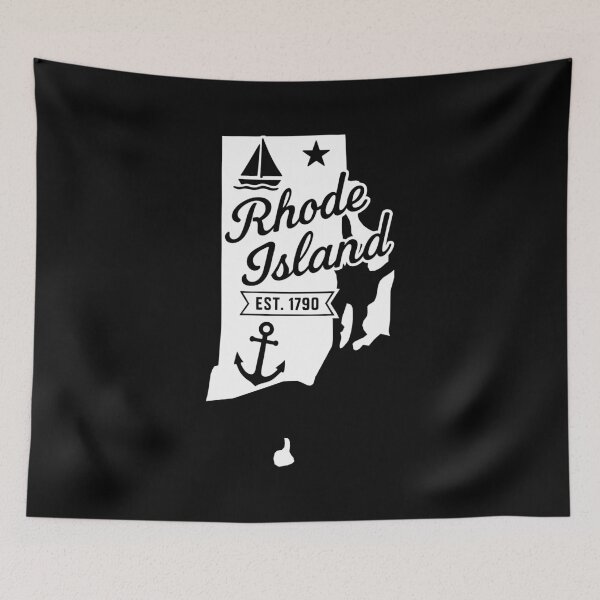 Item preview, Rhode Island State Vintage Nautical Anchor Sailboat Retro Map Art designed and sold by Sunflo67.