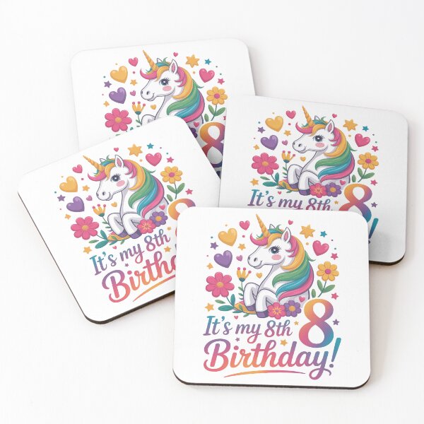 Item preview, 8 Birthday Unicorn designed and sold by jkrphoto.