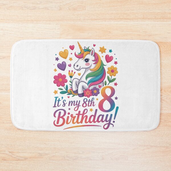 Item preview, 8 Birthday Unicorn designed and sold by jkrphoto.
