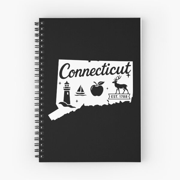 Item preview, Connecticut State Vintage Lighthouse Sailboat Deer Retro Map Art designed and sold by Sunflo67.