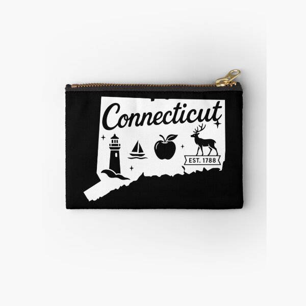 Item preview, Connecticut State Vintage Lighthouse Sailboat Deer Retro Map Art designed and sold by Sunflo67.