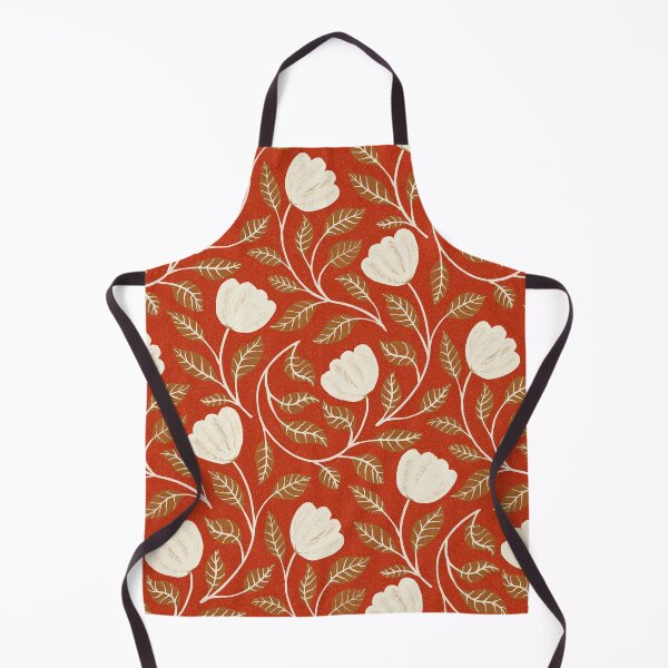 Item preview, Vintage floral pattern on a Scandinavian red background designed and sold by Sonja Birkelbach.