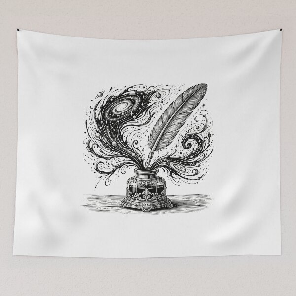 Item preview, Vintage Quill and Inkwell Engraving Art designed and sold by ryanguas.