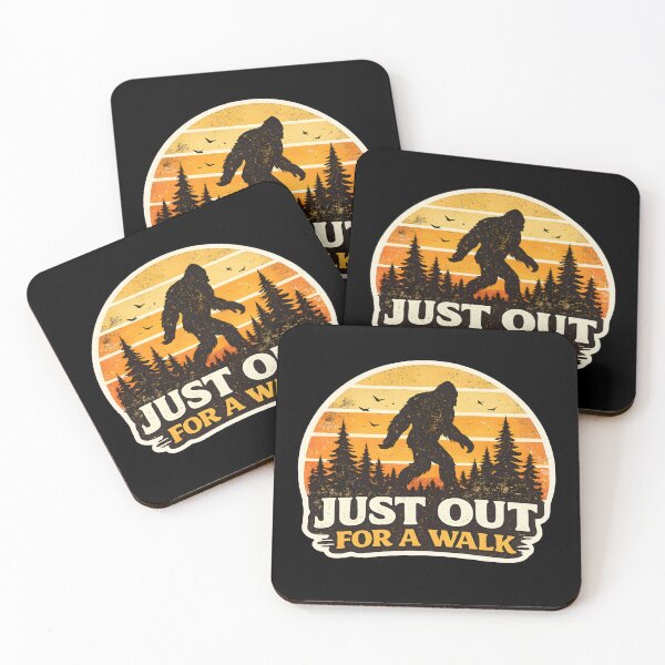 Item preview, Retro Bigfoot Just Out For A Walk Vintage Sunset Sasquatch T Shirt Sticker designed and sold by Akter-sikder.