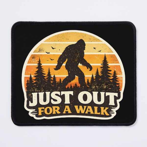 Item preview, Retro Bigfoot Just Out For A Walk Vintage Sunset Sasquatch T Shirt Sticker designed and sold by Akter-sikder.