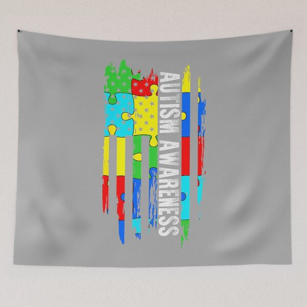 Item preview, Autism Awareness Mom Dad USA Flag Funny designed and sold by KathieFaugh.