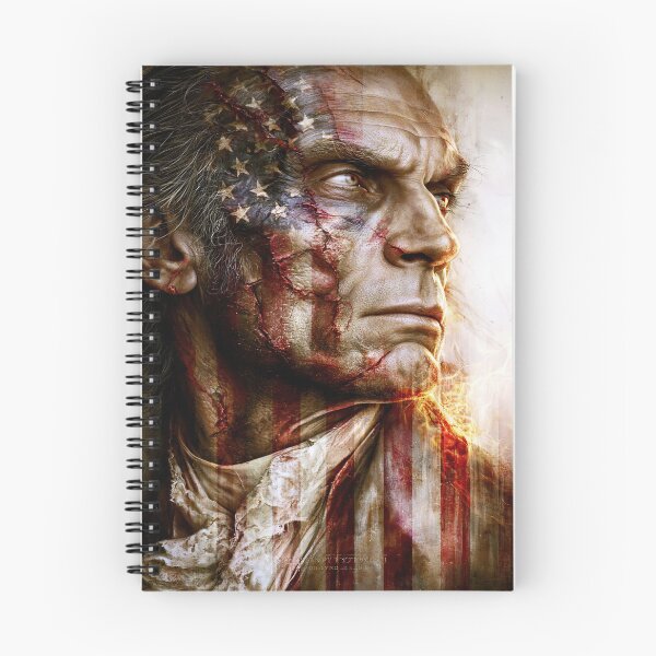 Item preview, Intense Patriot Face with Bleeding Flag Paint designed and sold by Piotrek0001.