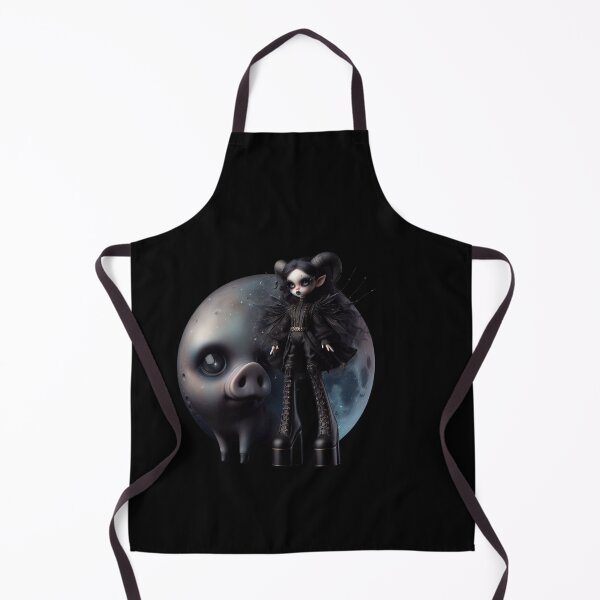 Item preview, Dark Gothic Ram Horned Doll and Cosmic Pig designed and sold by LujziWorld.