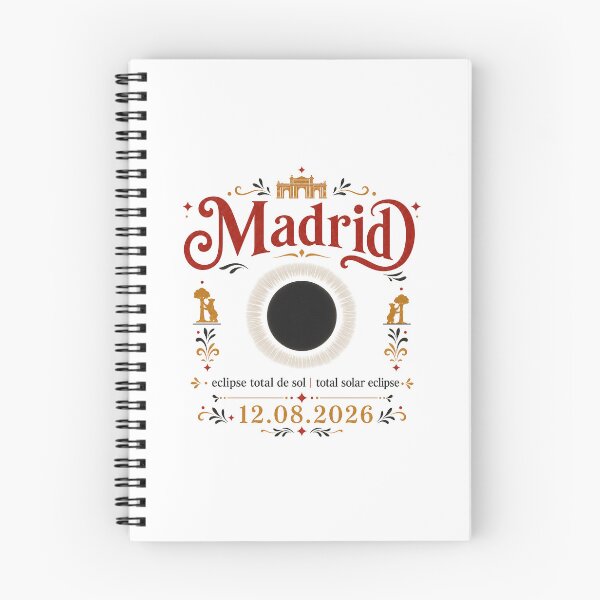 Item preview, Diseño del eclipse solar de Madrid 2026 designed and sold by Beyond Destinations.