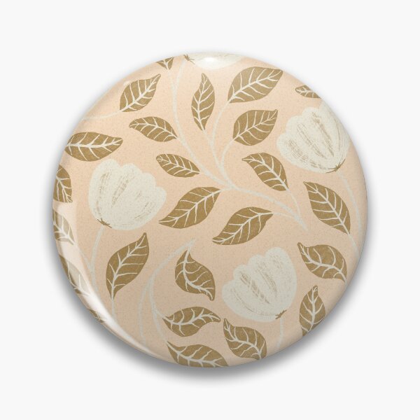 Item preview, Vintage floral pattern with golden leaves on a cream background designed and sold by Sonja Birkelbach.