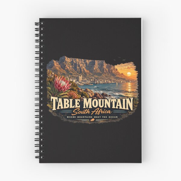 Item preview, Table Mountain South Africa Vintage Travel Poster | Cape Town Sunset Graphic apparel designed and sold by Ashes to Artistry.