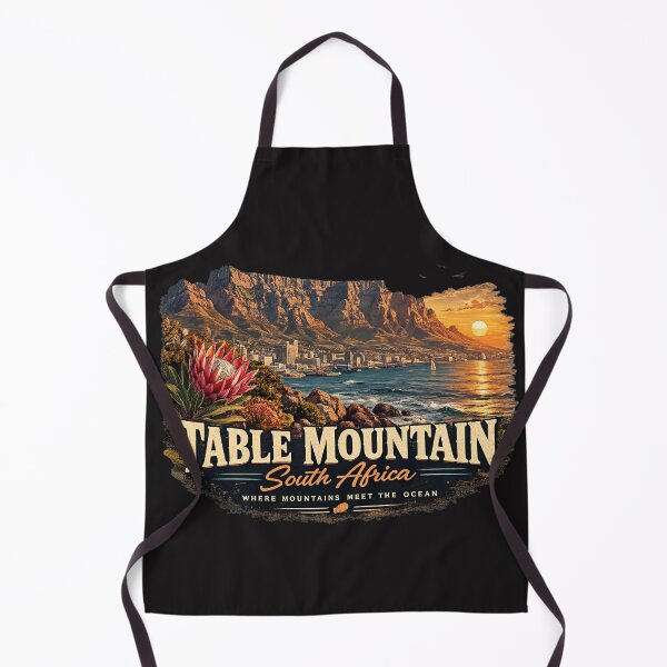 Item preview, Table Mountain South Africa Vintage Travel Poster | Cape Town Sunset Graphic apparel designed and sold by Ashes to Artistry.