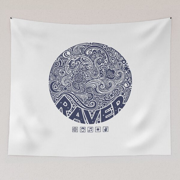 Item preview, Hippie Music Trippy Raver Rave Peace Sign designed and sold by LuminOrb.